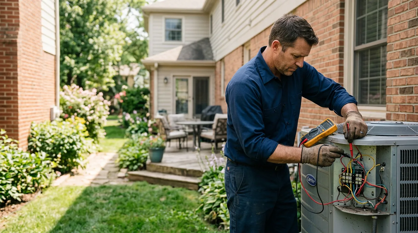 HVAC technician working near Aleppo, PA